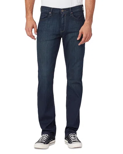 PAIGE NORMANDIE STRAIGHT FIT JEANS IN CELLAR BLUE