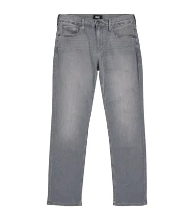 Paige Normandie Straight Jeans In Gray