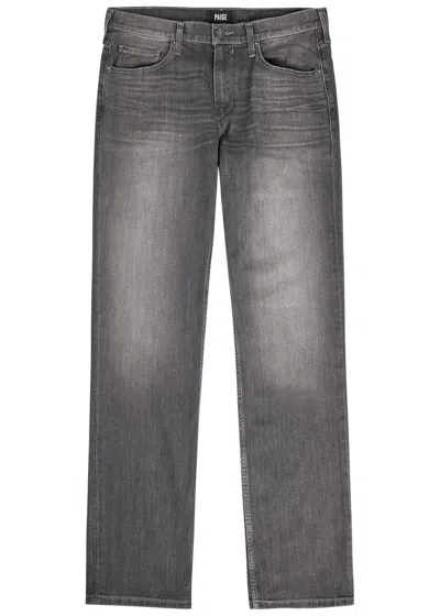Paige Normandie Straight-leg Jeans In Gray