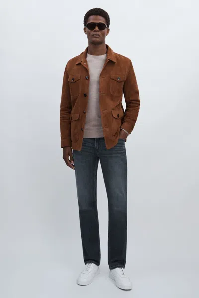 Paige Normandie Straight Leg Jeans In Levine