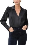 PAIGE PAIGE NYLA LONG SLEEVE SILK SATIN BODYSUIT