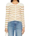 Paige Oberon Button Front Cardigan In Ivory/biscotti In Neutral
