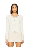 Paige Oberon Textured Cardigan Sweater In Ivory