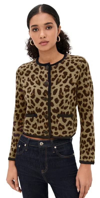 Paige Oberon Cardigan Natural Multi In Brown