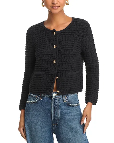 Paige Oberon Textured Cardigan In Black