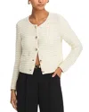 Paige Oberon Textured Cardigan Sweater In Ivory