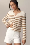 Paige Oberon Striped Cotton-blend Cardigan In Multicolor