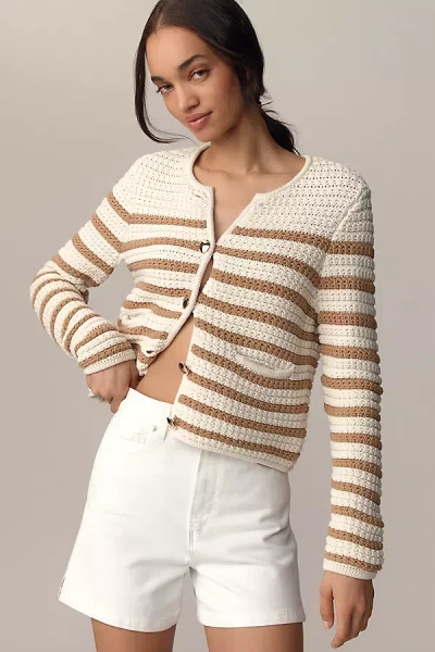 PAIGE OBERON TEXTURED CARDIGAN SWEATER