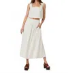 Paige Ojai Eyelet Midi Skirt In White In White