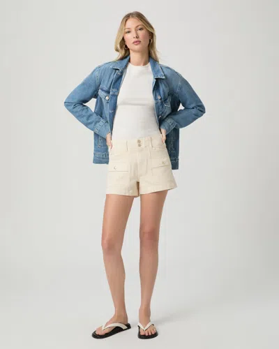 Paige Olivia Cargo Short In Burgundy