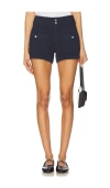 Paige Womens Olivia Patch-pocket Stretch-cotton Cargo Short Vintage Navy Seascape In Vintage Navy Seascape