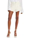 Paige Olivia Cargo Denim Shorts In Neutral