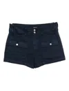 Paige Womens Olivia Patch-pocket Stretch-cotton Cargo Short Vintage Navy Seascape In Blue