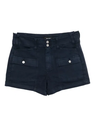 Paige Womens Olivia Patch-pocket Stretch-cotton Cargo Short Vintage Navy Seascape
