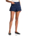 Paige Womens Olivia Patch-pocket Stretch-cotton Cargo Short Vintage Navy Seascape In Blue