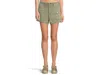 Paige Olivia Cargo Shorts In Vintage Sweet Succulent In Green