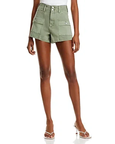Paige Olivia Cargo Shorts In Vintage Sweet Succulent In Green