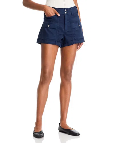 Paige Olivia Cargo Shorts In Vintage Nacy Seascape