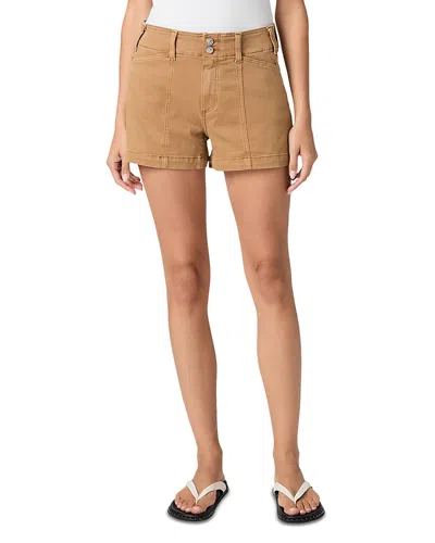 Paige Olivia High Rise Weekender Jean Shorts In Vintage Sunflower In Brown