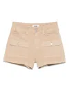 Paige Olivia Cargo Shorts Vintage Raffia Tan In Neutrals