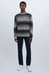 Paige Ombré-striped Jumper With Mohair In Contrast Stripe Grey
