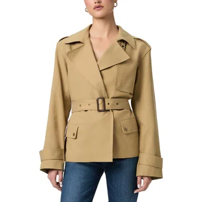 Paige Womens Khaki Orsina Cotton-blend Jacket In Brown