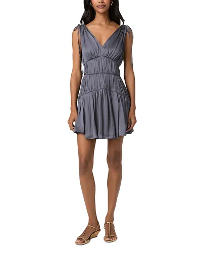 Paige Otis Sleeveless Tiered Dress In Blue