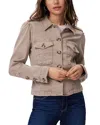 Paige Pacey Collared Jacket In Vintage Moss Taupe
