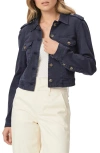 Paige Cropped Pacey Jacket In Vintage Cosmic Navy
