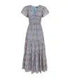 Paige Womens Slate Blue Multi Kinga Paisley-print Cotton And Silk-blend Maxi Dress In Gray