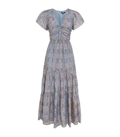 PAIGE COTTON-SILK PAISLEY KINGA MAXI DRESS