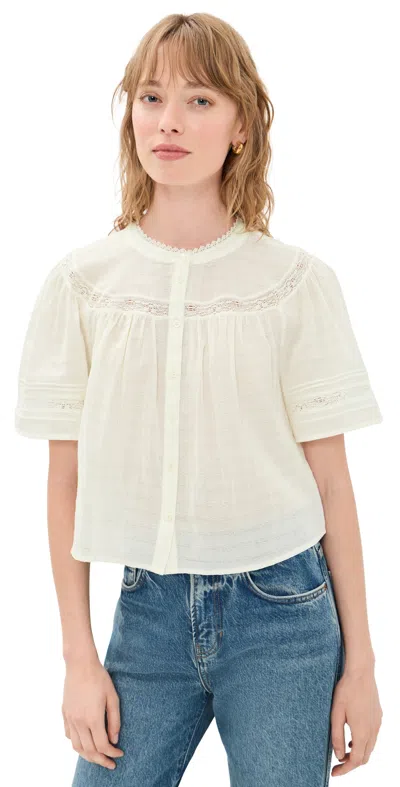 Paige Pasadena Blouse Ivory In White