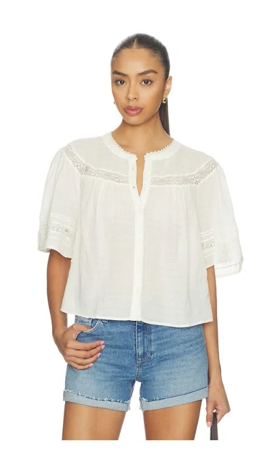 Paige Cotton Embroidered Pasadena Blouse In White