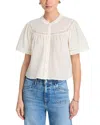Paige Pasadena Button Front Blouse In Multi