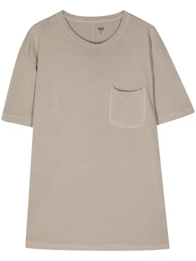 Paige Patch-pocket Cotton T-shirt In Neutrals