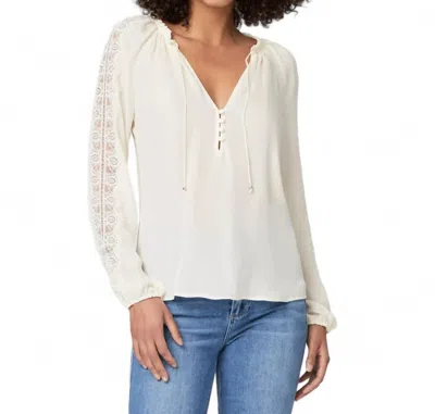 Paige Patina Blouse With Lace In Antique White