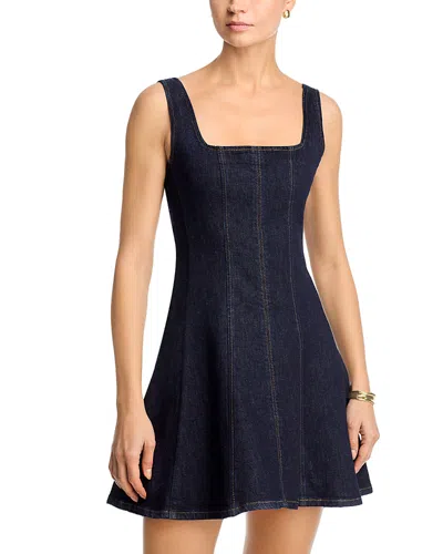 Paige Perla Denim Minidress In Blue