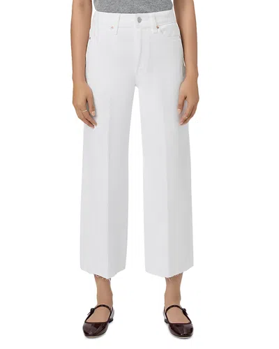 Paige Petites Anessa High Rise Wide Leg Jeans In Crisp White