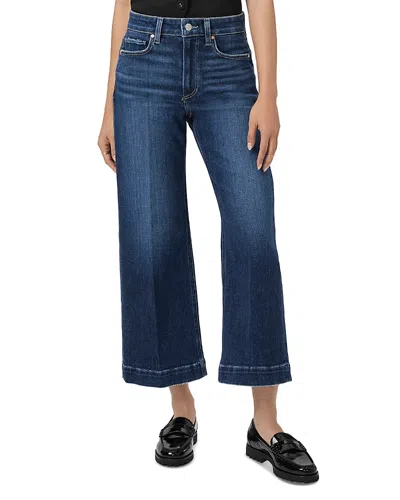 Paige Petites Anessa High Rise Wide Leg Jeans In Foreign Film In Blue