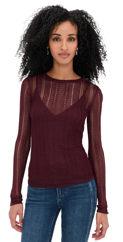Paige Petra Top Black Cherry In Burgundy