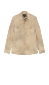 Paige Peyman Suede Jacket In Gray