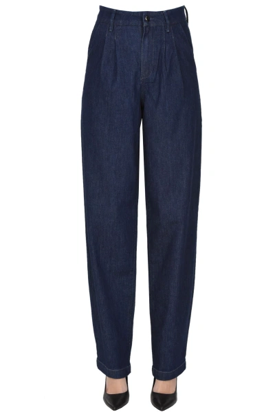 Paige Pleated Bella Jeans In Blue