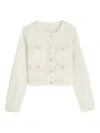 Paige Pocket Button Jacket In Neutral