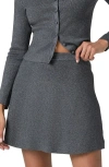 Paige Pomme Metallic Sweater Miniskirt In Gray