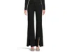 Paige Sofia Split Hem Flare Ponte Pants In Black