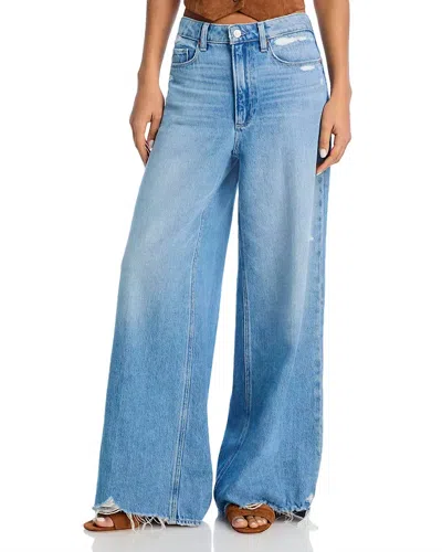 Paige Portia High Rise Wide Leg Jeans In Rumors In Blue