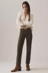 Paige Quincy Mid-rise Straight-leg Ankle Jeans In Green