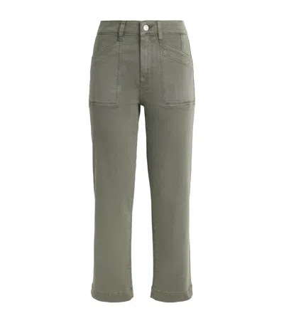 Paige Quincy Straight Jeans In Green