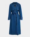 Paige Raina Denim Trench Coat In Rylie