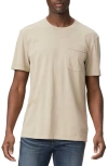 Paige Ramirez Raw Edge Pocket T-shirt In Vintage Mocha Cream